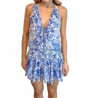 NEW SKY TO MOON spring to summer mini dress in blue